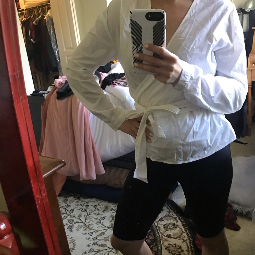 White Wrap Top - Picture 5 of 7